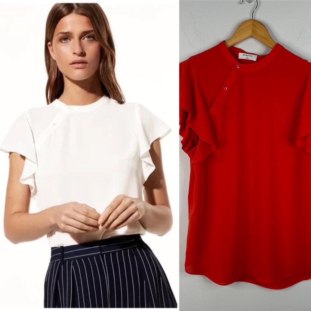 Babaton Red Lightweight Cian Blouse